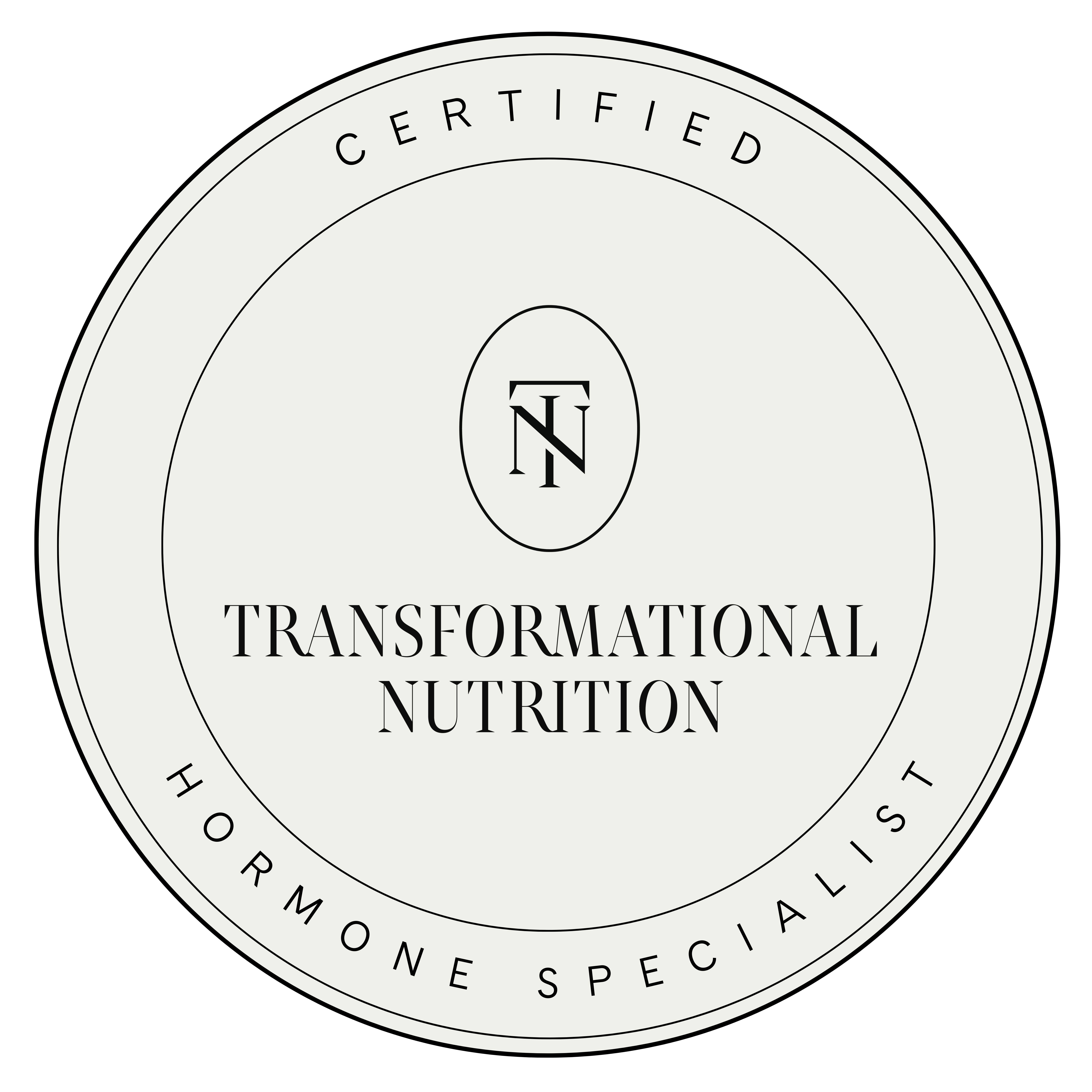 Certified Transformational Nutrition — Hormone Specialist badge